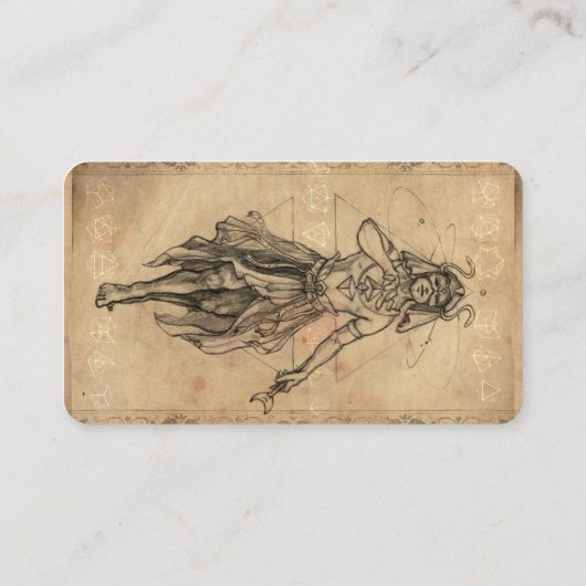 Zauberhafte antike, elegante Visitenkarte (Rückseite)