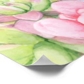 Zauberhafte Aquarellsukkulente Begrüßung Poster (Ecke)