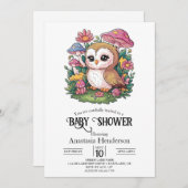 Zauberhafte Babydusche Einladung (Vorne/Hinten)