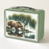 Zauberhafte Bärendusche zum Vergnügen Metall Brotdose (Vorderseite)