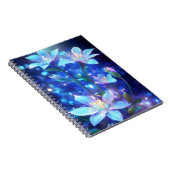 Zauberhafte blaue magische Blume Notizblock (Rechte Seite)