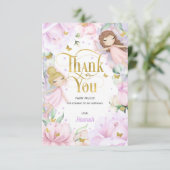 Zauberhafte Blume, Geburtstag der Gärten Dankeskarte (Stehend Vorderseite)