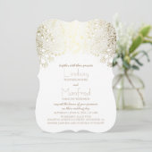 Zauberhafte Blume Hochzeit im Vintage Einladung (Stehend Vorderseite)