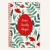 Zauberhafte Blume in Rot und Grün Notizblock (Vorderseite)