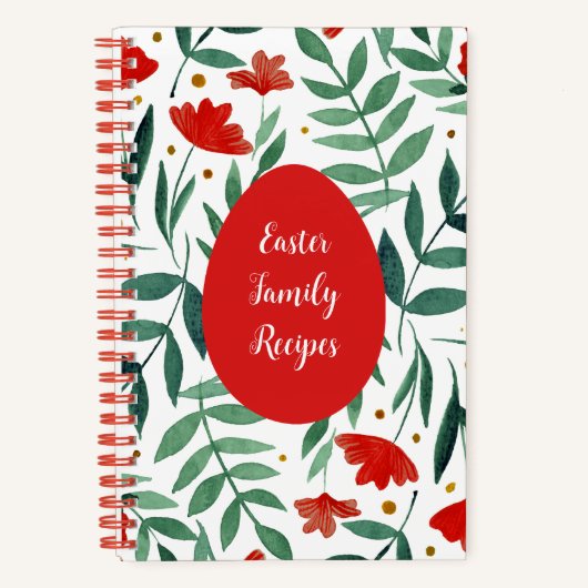 Zauberhafte Blume in Rot und Grün Notizblock (Vorderseite)