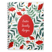 Zauberhafte Blume in Rot und Grün Notizblock (Vorderseite)