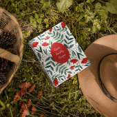 Zauberhafte Blume in Rot und Grün Notizblock