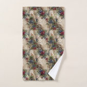Zauberhafte Blumen-Eule Badhandtuch Set (Handtuch)
