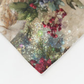 Zauberhafte Blumen-Eule Fleecedecke (Ecke)