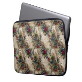 Zauberhafte Blumen-Eule Laptopschutzhülle (Vorderseite Links)