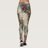 Zauberhafte Blumen-Eule Leggings (Rückseite)