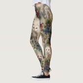 Zauberhafte Blumen-Eule Leggings (Links)