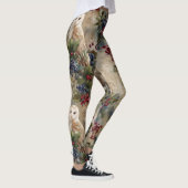 Zauberhafte Blumen-Eule Leggings (Rechts)