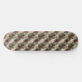 Zauberhafte Blumen-Eule Skateboard (Horizontal)