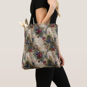 Zauberhafte Blumen-Eule Tasche