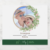 Zauberhafte Blumen Hochzeit Bierflaschenetikett (Einzelnes Label)