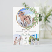 Zauberhafte Blumen Hochzeit Dankeskarte (Stehend Vorderseite)