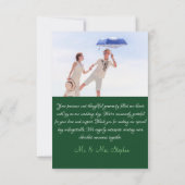 Zauberhafte Blumen Hochzeit Dankeskarte (Rückseite)