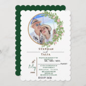 Zauberhafte Blumen Hochzeit Einladung (Vorne/Hinten)