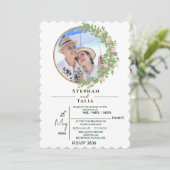 Zauberhafte Blumen Hochzeit Einladung (Stehend Vorderseite)