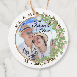 Zauberhafte Blumen Hochzeit Geschenkanhänger