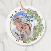 Zauberhafte Blumen Hochzeit Geschenkanhänger (Rückseite)