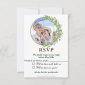 Zauberhafte Blumen Hochzeit RSVP Karte (Vorderseite)