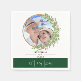 Zauberhafte Blumen Hochzeit Serviette