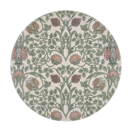 Zauberhafte Blumenbilder Vintag: Retro-Wallpaper. Schneidebrett (Vorderseite)