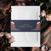 Zauberhafte Blumenhochzeit im Garten Einladungsbanderole