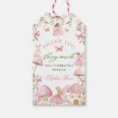 Zauberhafte Blumenpilz-Feengurtags-Geschenkanhänge Geschenkanhänger (Vorderseite)