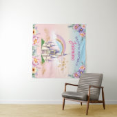 Zauberhafte Blumenpracht Burg Hintergrund & Tapiss Wandteppich (Beispiel (Horizontal))