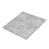 Zauberhafte Blumenstraume L3 Graue weiße Flora Fliese (Seite)