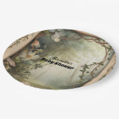 Zauberhafte Blumenwaldsäulendusche Pappteller (Schrägansicht)