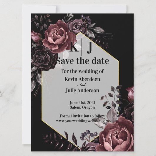 Zauberhafte Blüten Save The Date (Vorderseite)