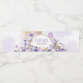 Zauberhafte Blütenschmetterlingsdusche Wasserflaschenetikett (Einzelnes Label)