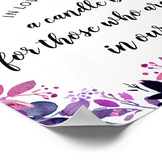 Zauberhafte Blütenzauber beim Hochzeitszeichen des Poster (Ecke)