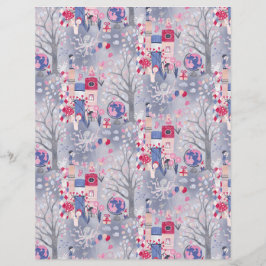 Zauberhafte Bücher Grau-Scrapbook-Papier