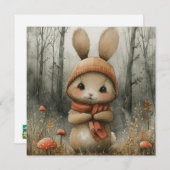 Zauberhafte Bunnies: Whimsikale Grüße 🐰 Digital Feiertagskarte (Vorne/Hinten)