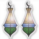 Zauberhafte, bunt-orientalische Laterne Aufkleber (Vorderseite)