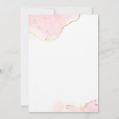 Zauberhafte Burg Einhorn Rosa Prinzessin 1. Geburt Dankeskarte (Rückseite)