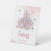 Zauberhafte Burg Einhorn Rosa Prinzessin 1. Geburt Sockelschild (Vorderseite)