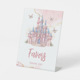 Zauberhafte Burg Einhorn Rosa Prinzessin 1. Geburt Sockelschild