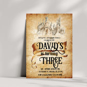 Zauberhafte Burg Fabulous Kinder 3. Geburtstag Einladung