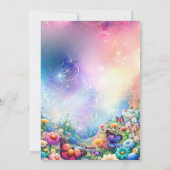 Zauberhafte Burg Geburtstagsparty Einladung (Rückseite)