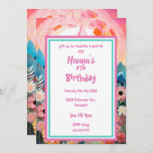 Zauberhafte Burg geklappt Einladung (Vorne/Hinten)