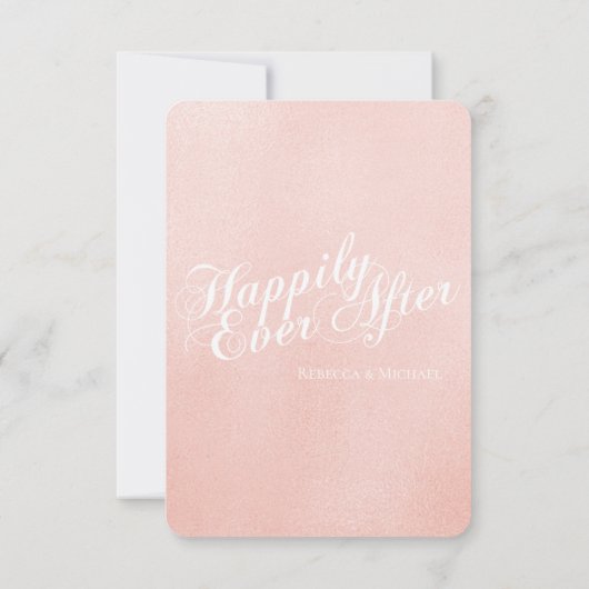 Zauberhafte Burg Rosa Märchenrosa Reaktion RSVP Karte (Rückseite)