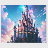 Zauberhafte Burg zum Geburtstag Geschenkpapier (Flach)