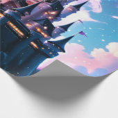 Zauberhafte Burg zum Geburtstag Geschenkpapier (Ecke)