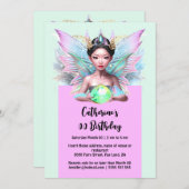 Zauberhafte chinesische Märchenprinzessin-Glaskuge Einladung (Vorne/Hinten)